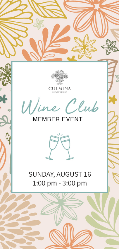 Wine Club Exclusive Summer Event | Sun Aug 16, 1:00pm